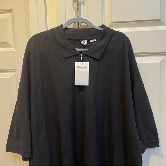 SSense Random Identities Men’s Oversized Black Polo - Picture 7 of 12